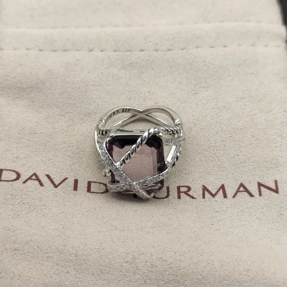 David Yurman Amethyst Bezel Gemstone Ring